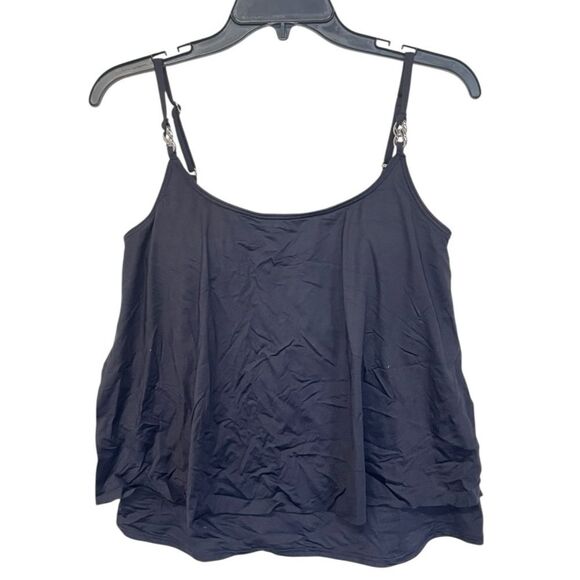 NWT Michael Kors | Black Chain Layered Tankini Top Size S - Picture 3 of 9